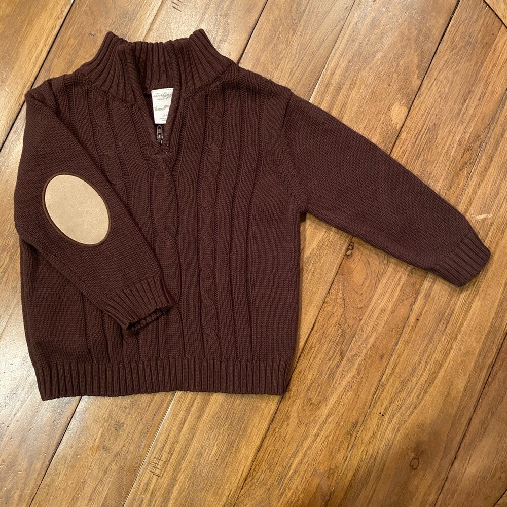NWOT Baby boy brown sweater w/elbow patches 18mos